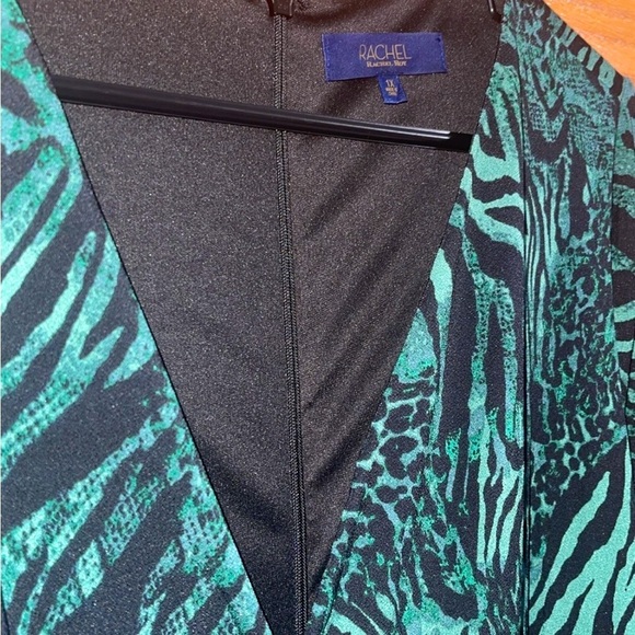 Women’s Dresses Size 1X RACHEL RACHEL ROY Green Belted Hidden Zipper Faux Wrap - Picture 9 of 9